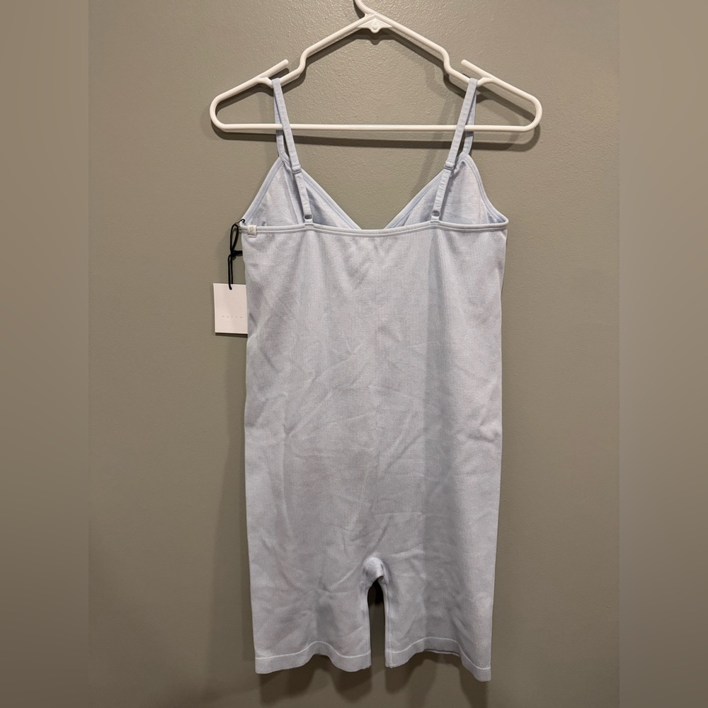 NWT Hatch The Body Rib Unitard Short in Light Blue Size XL - Picture 3 of 6